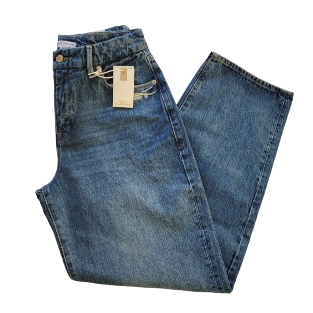 Good American Straight Leg Denim Jeans Size 12/31